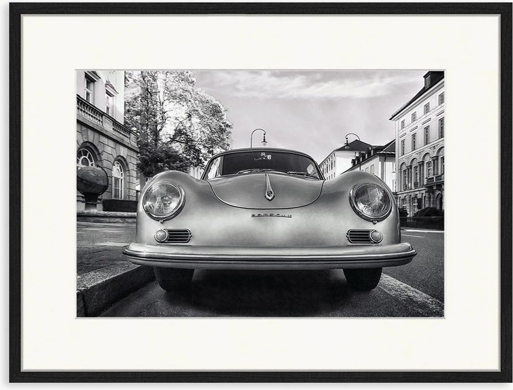 Impressão digital emoldurada Classic Porsche
