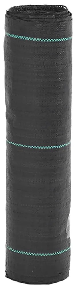 vidaXL Tela para ervas daninhas 0,5x25 m PP preto