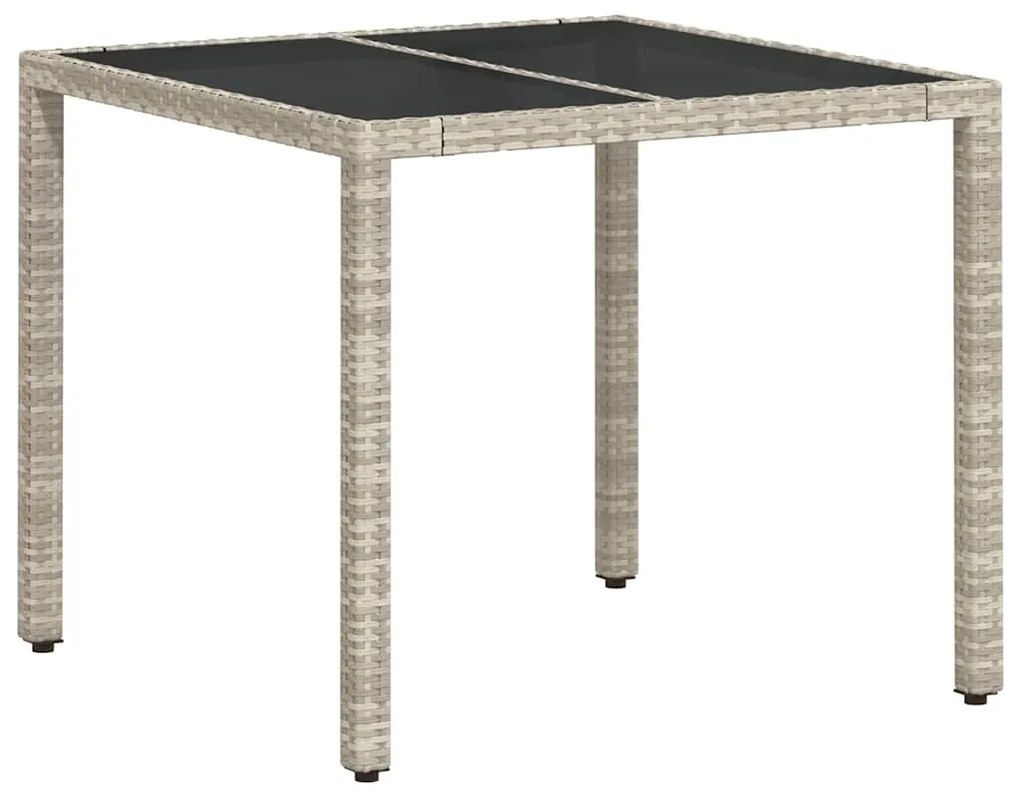 Conjunto de Jantar para Jardim 5 pcs Cinzento-claro