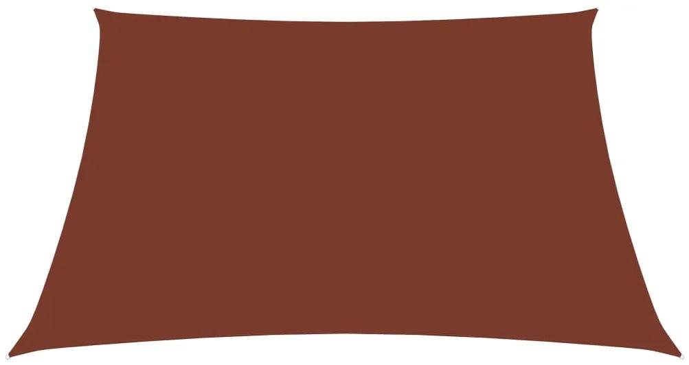 Para-sol estilo vela tecido oxford quadrado 2,5x2,5 m terracota