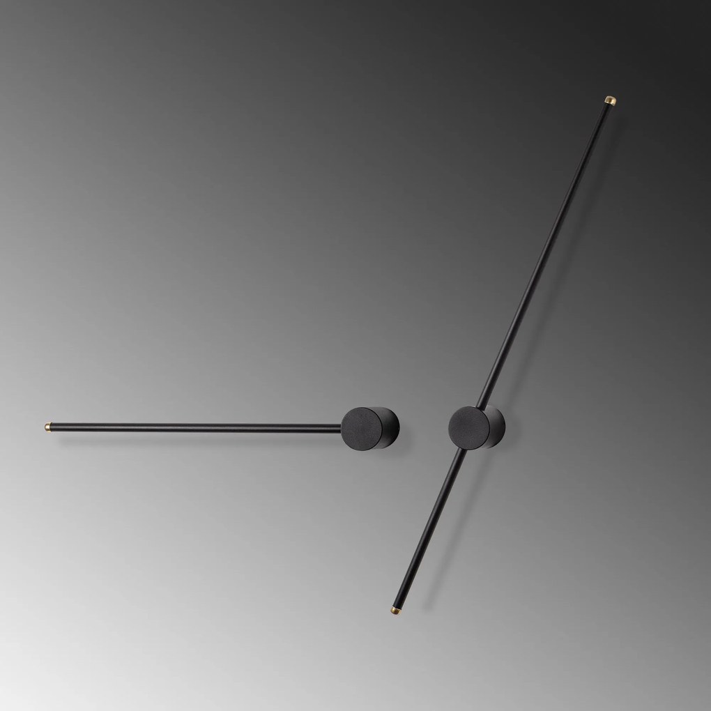 Lâmpada de Parede Sword - Preto - Largura: 91 cm Altura: 10 cm Profund