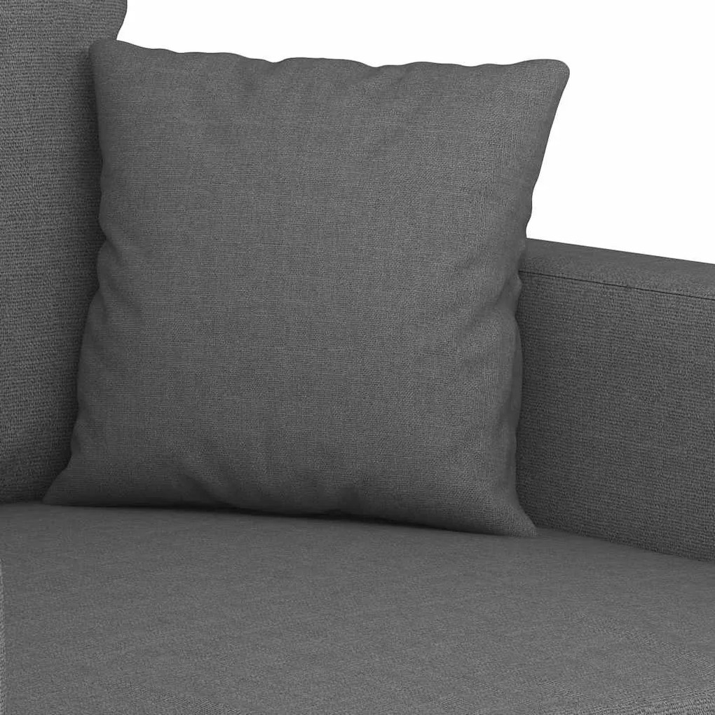 Sofá de 3 lugares 180 cm tecido cinza-escuro