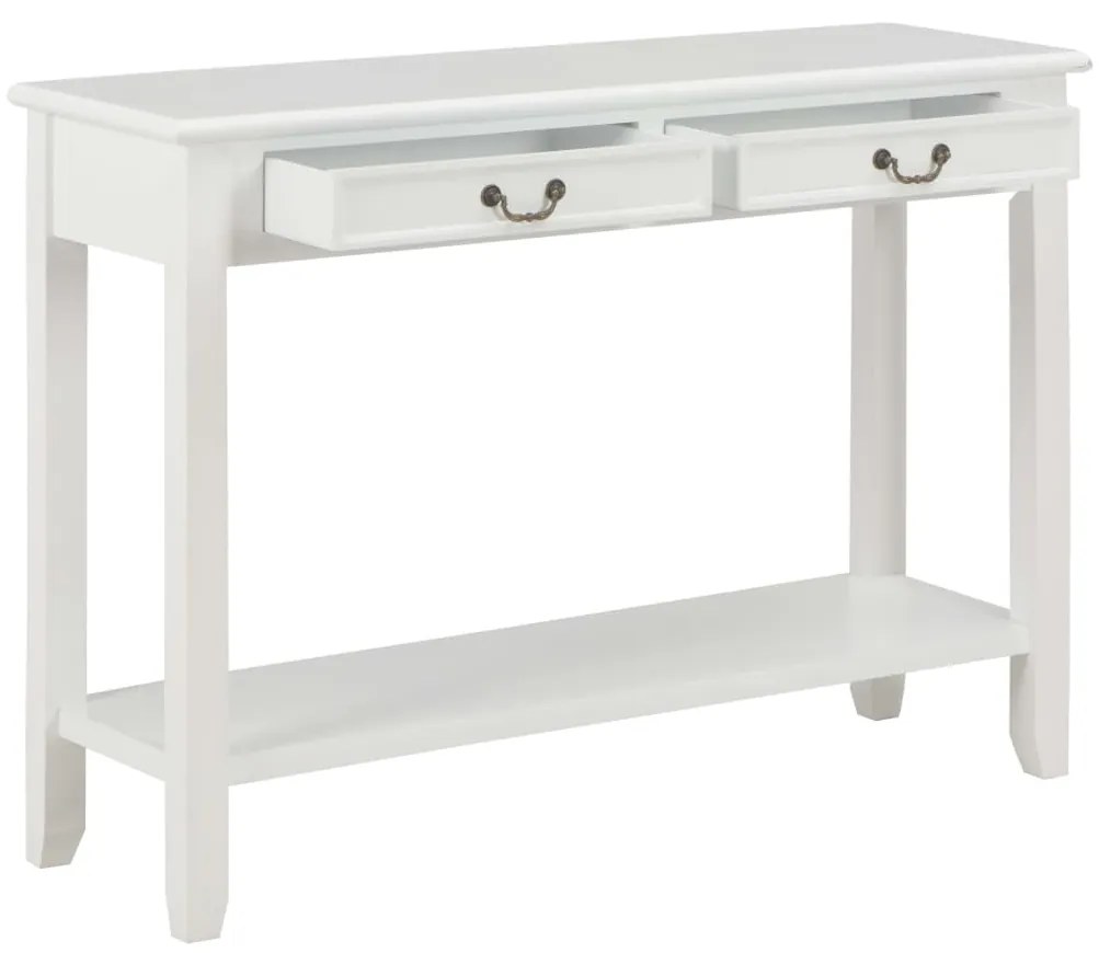 Mesa consola 110x35x80 cm madeira branco