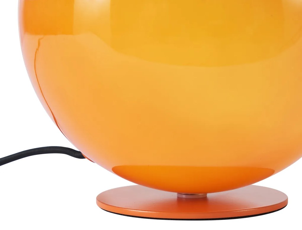 Candeeiro de Mesa Retro Laranja com Vidro - Mabel Retro