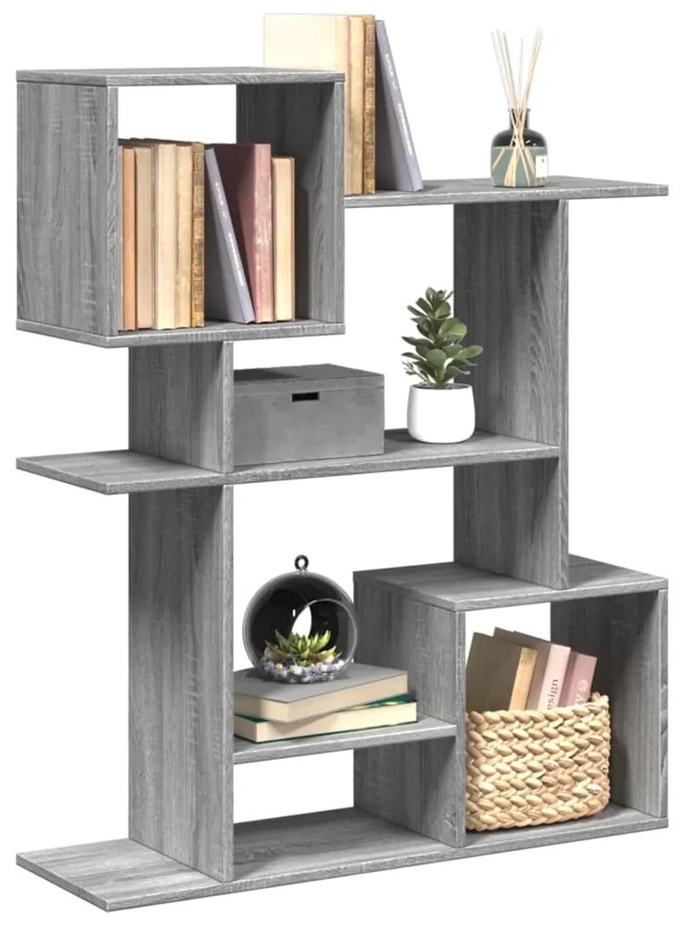 Estante divisória 92x29x112 cm derivados madeira cinza sonoma