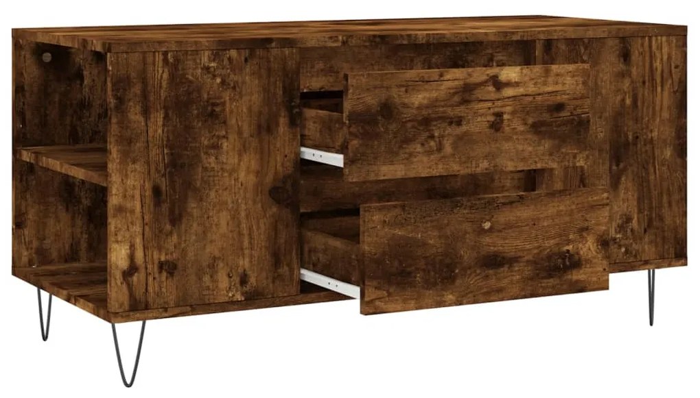 Mesa de centro derivados de madeira carvalho fumado