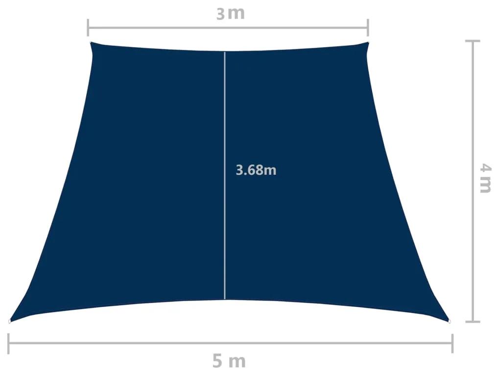 Para-sol estilo vela tecido oxford trapézio 3/5x4 m azul