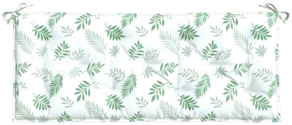 Almofadão p/ banco de jardim 120x50x7 cm tecido padrão folhas