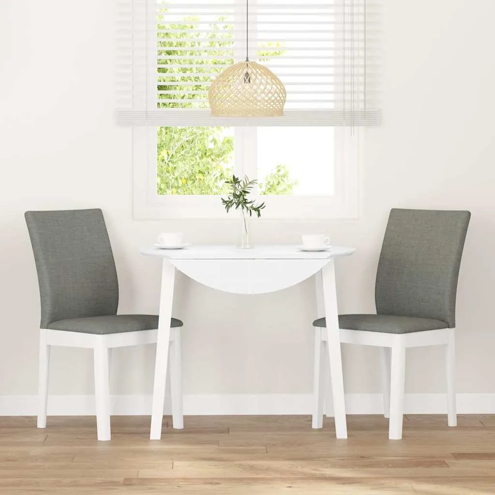 Cadeiras de jantar com almofadões 2 pcs madeira maciça branco