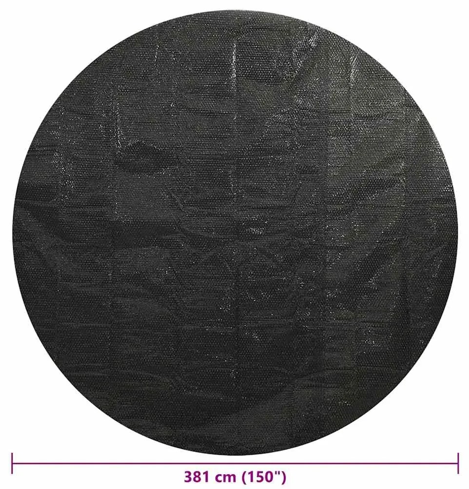 Cobertura para piscina 381 cm PE preto