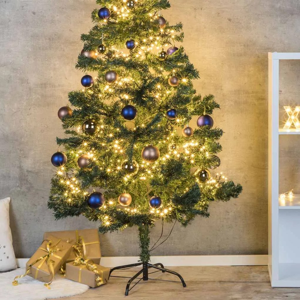 Árvore de natal com suporte de metal 180 cm verde