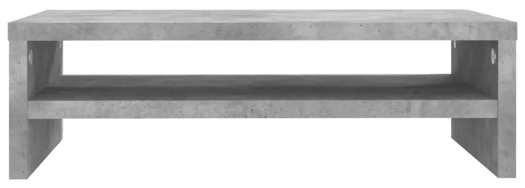 Suporte para monitor 42x24x13 cm contraplacado cinzento cimento