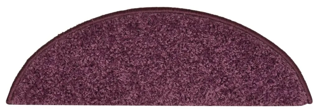 Tapete/carpete para degraus 15 pcs 56x17x3 cm roxo-escuro
