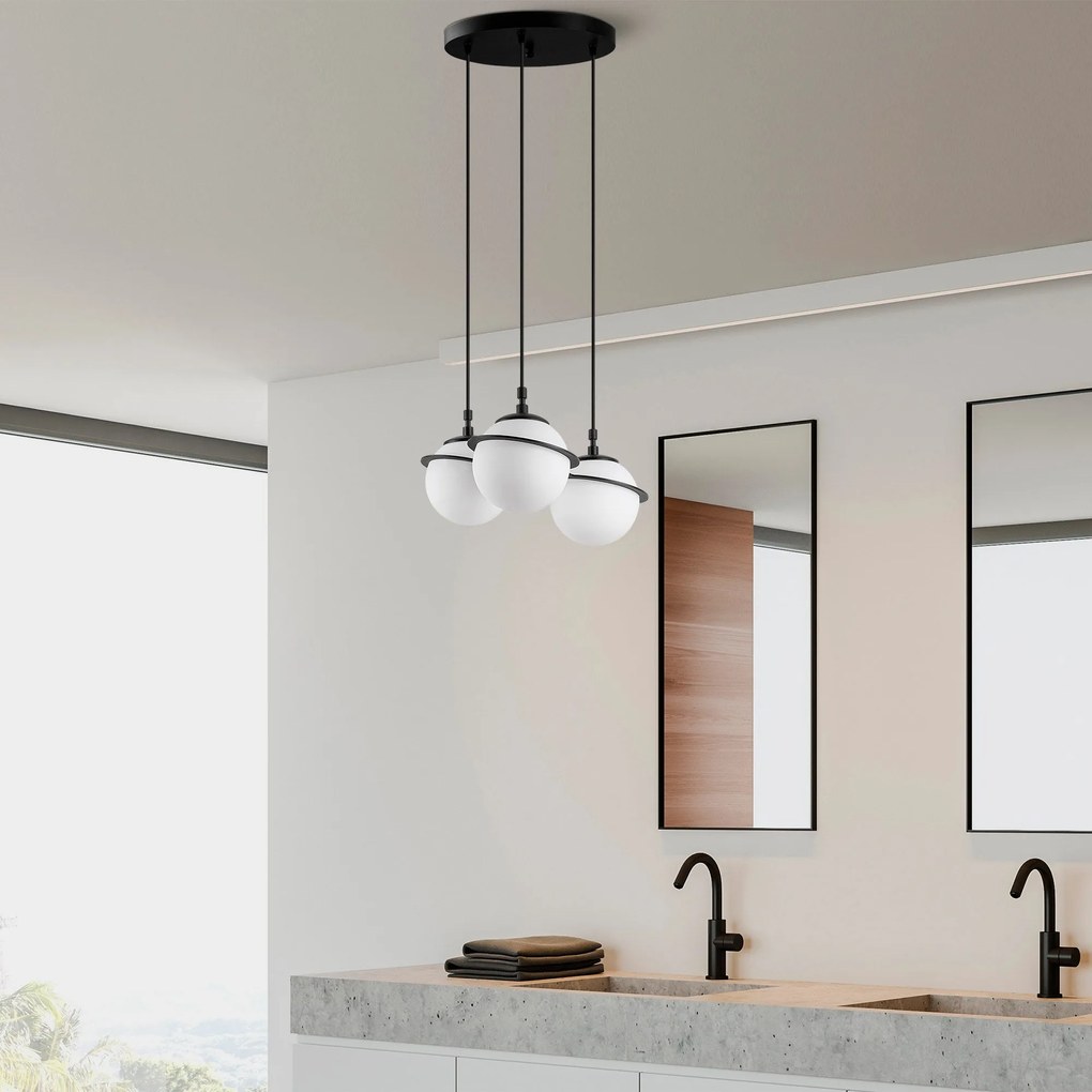 Candeeiro Chandelier Hug – Preto – 36x167x36 cm