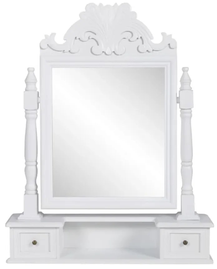 Mesa toucador de maquilhagem com espelho quadrado MDF