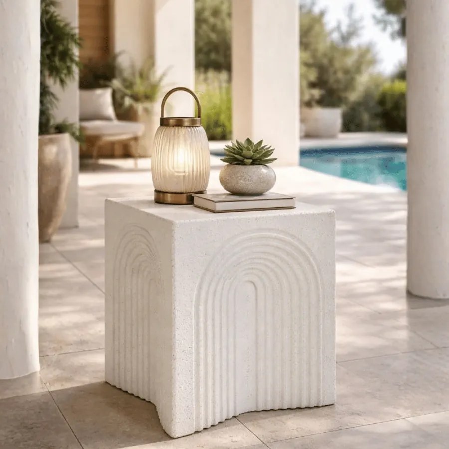 MESA DE APOIO ARC 40,5X40,5X50,5 CM CREME