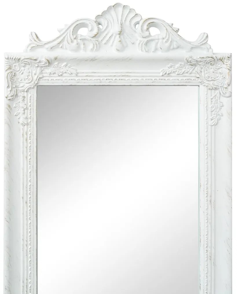 Espelho de pé estilo barroco 160x40 cm branco