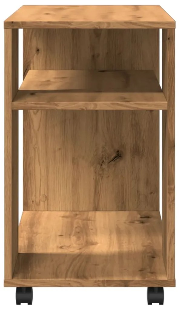 Mesa de apoio c/ rodas derivados de madeira carvalho artisiano