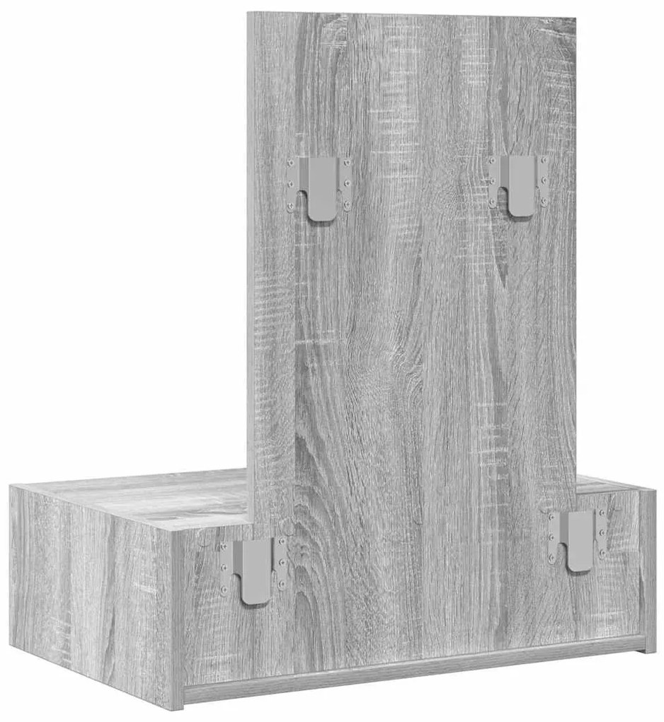 Mesa de Maquiagem Suspensa em Cinza Sonoma, 60x40x70 cm