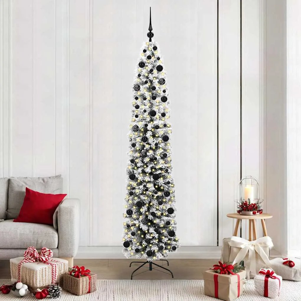 vidaXL Árvore de Natal Artificial Verde 210 cm PVC e Aço e Plástico