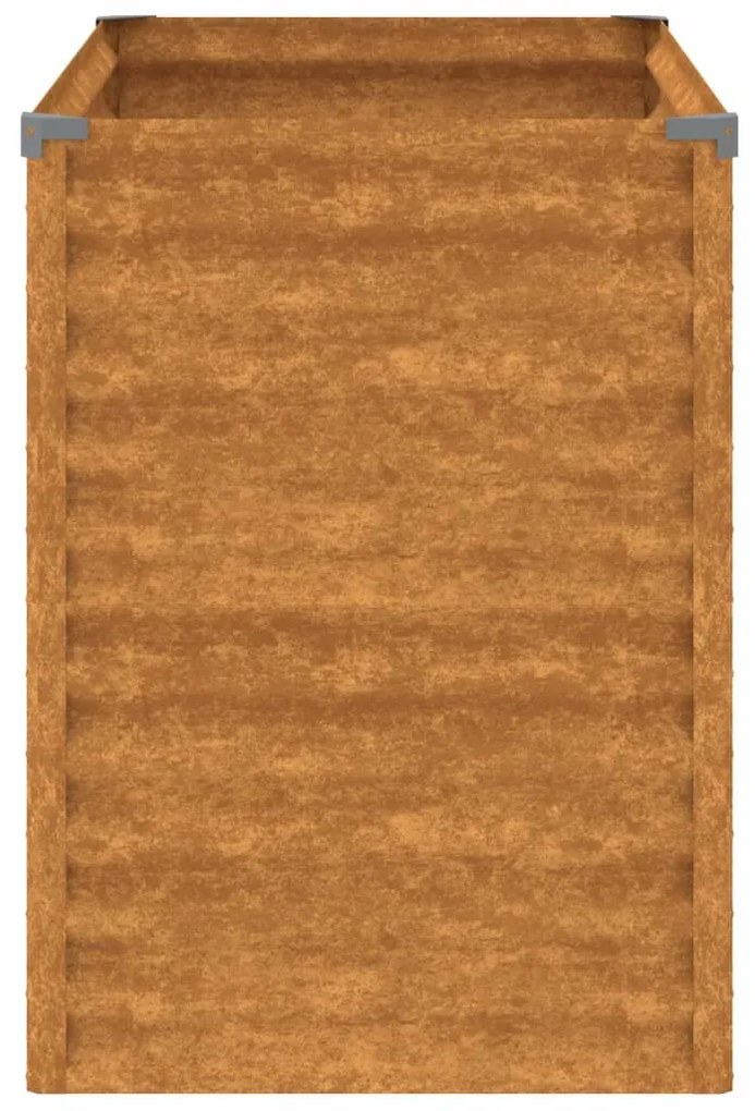 Canteiro elevado de jardim 100x50x69 cm aço corten