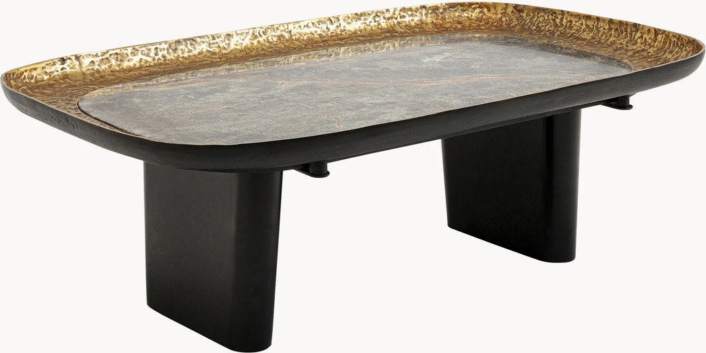 Mesa de centro artesanal com tampo em mármore Mala