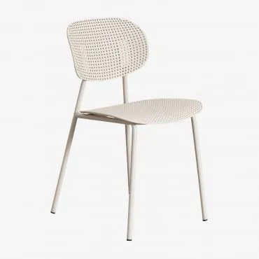 Pack De 4 Cadeiras De Jardim Em Polipropileno E Ferro Tupah Tapioca Bege - Sklum