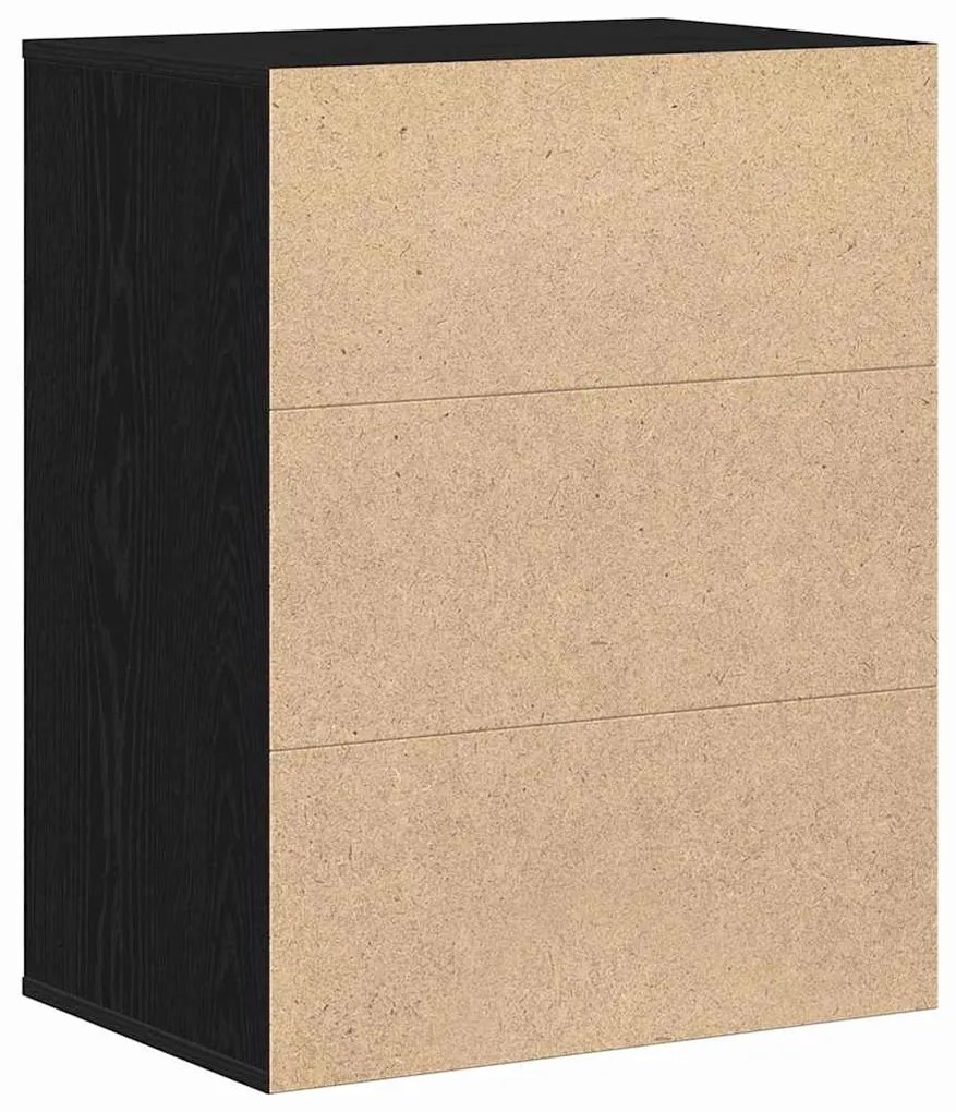 Cômoda vidaXL Preto Carvalho 60x41x76 cm Madeira Derivada