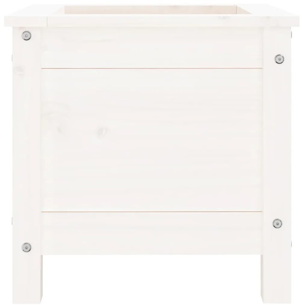 Vaso/floreira de jardim 40x40x39 cm pinho maciço branco