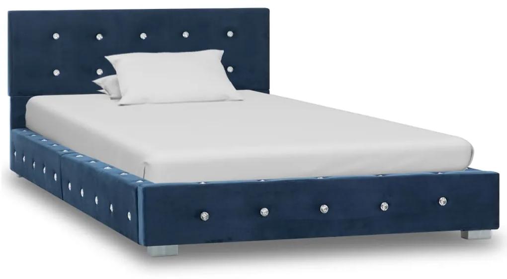 280392 vidaXL Estrutura de cama 90x200 cm veludo azul