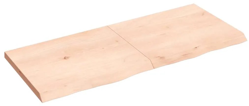 Prateleira de parede 120x50x(2-4)cm carvalho maciço não tratado