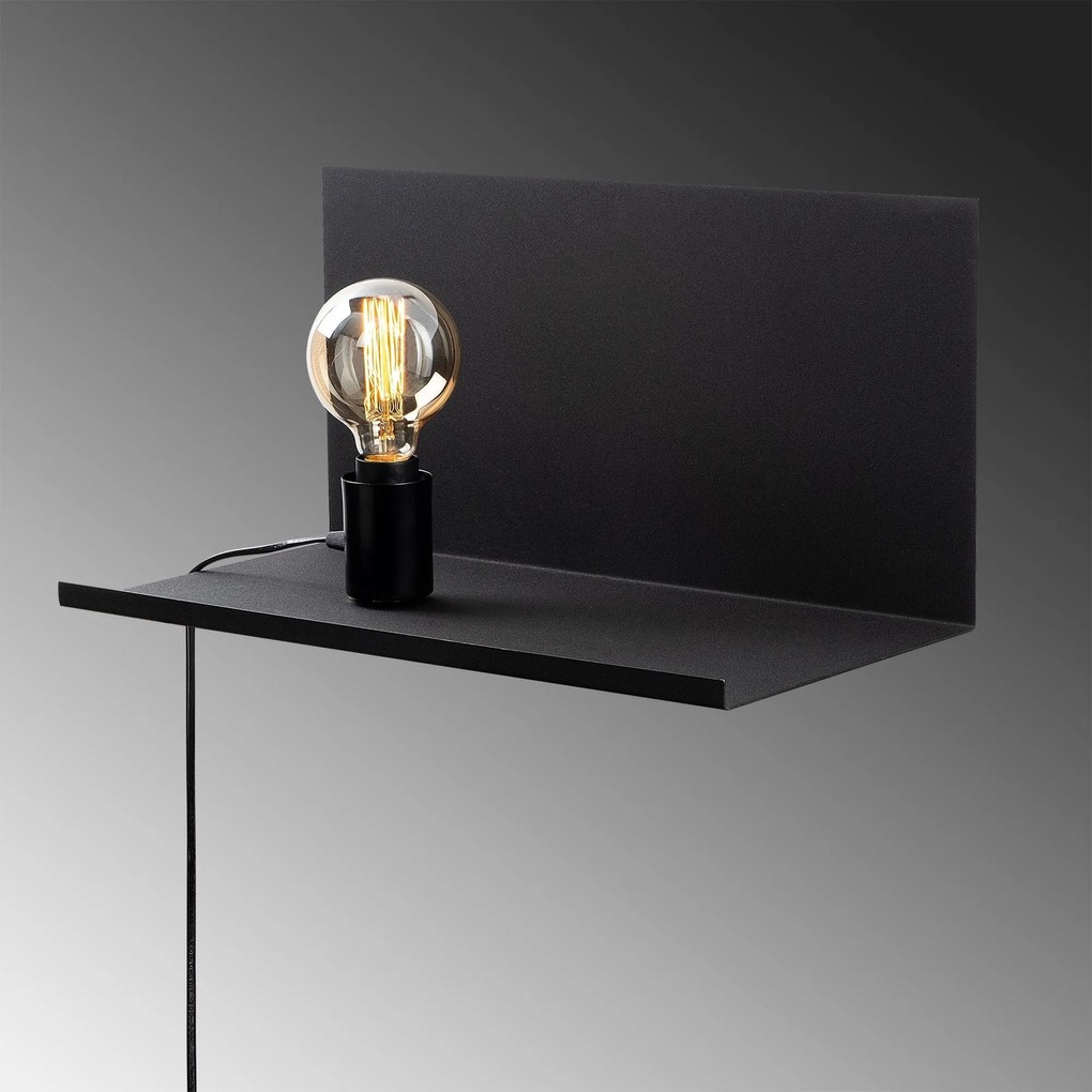 Candeeiro de Parede Tokyo - Preto - 50 x 25 x 25 cm