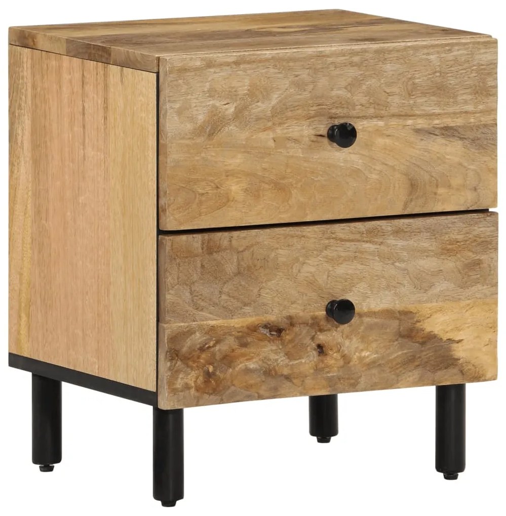 vidaXL Mesa de cabeceira 40x33x46 cm madeira de mangueira maciça