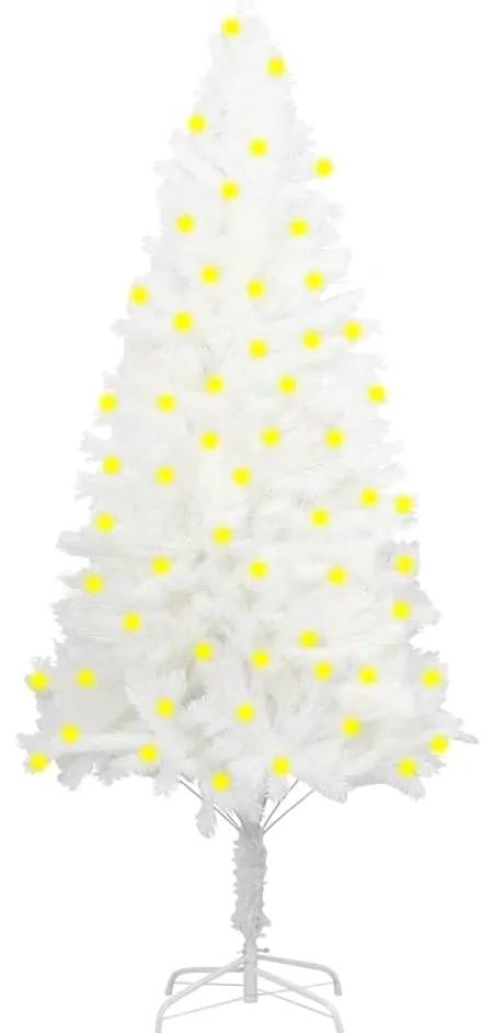 3077461 vidaXL Árvore de Natal artificial com luzes LED 150 cm branco