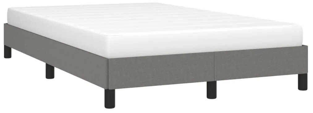 Estrutura de cama sem colchão cinza escuro 120x190 cm tecido