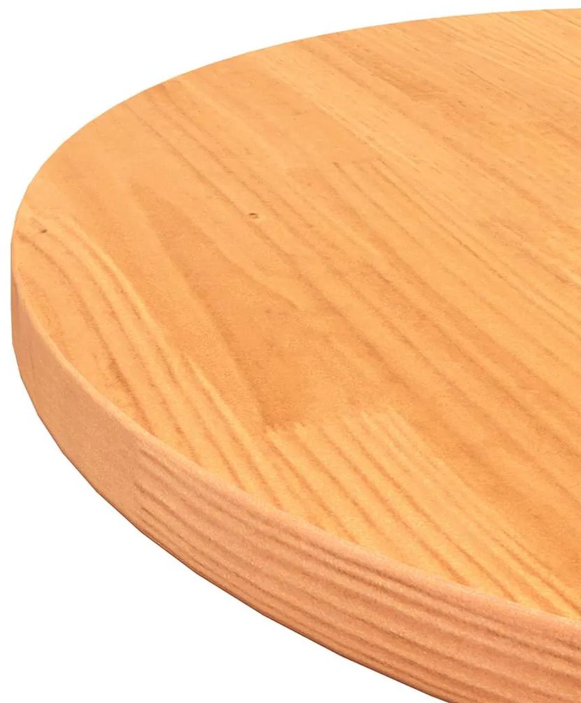 Tampo de mesa redondo Ø50x2,5 cm pinho maciço castanho-mel