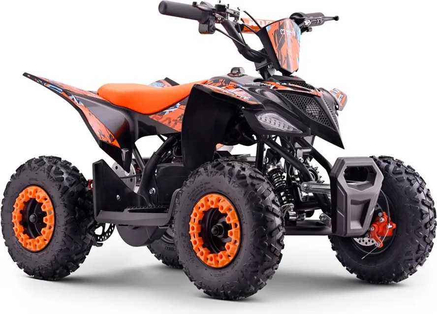MINI MOTO 4 PARA CRIANÇAS 800W Ratte COM LIMITADOR 3 Posições Laranja