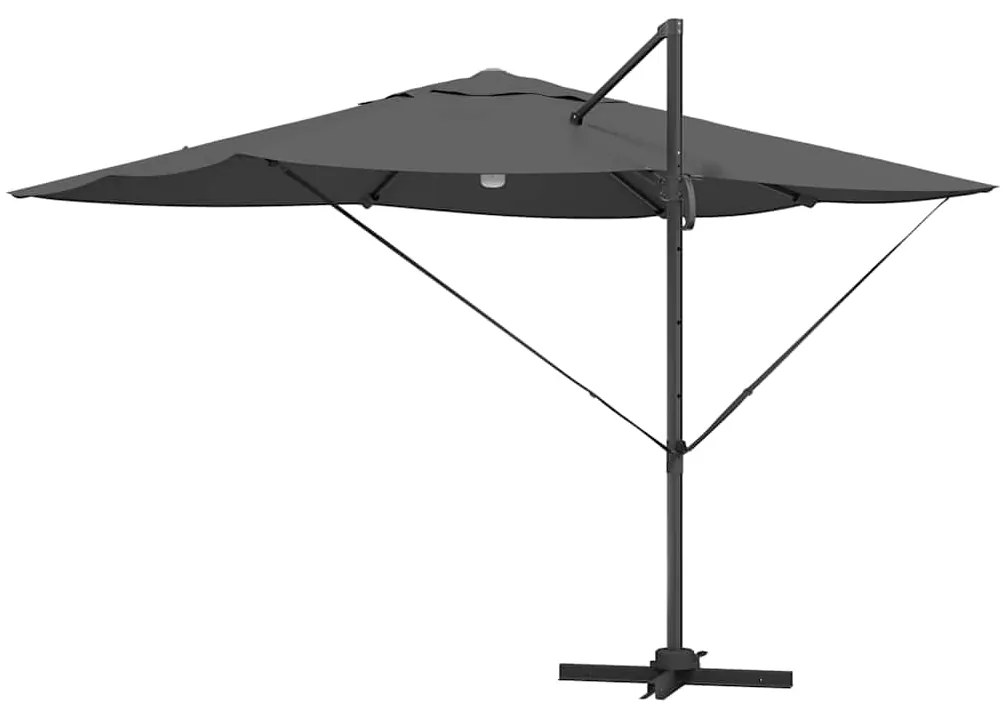 Guarda-Sol Cantilever Roma da com LEDs, Antracite, 352x251x265 cm, em