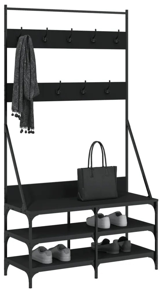 Conjunto de Entrada - Bengaleiro c/ arrumação de calçado 100x40x184 cm