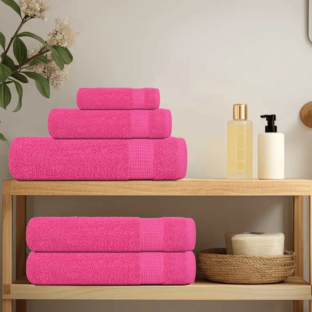 Toalhas de mãos 2 pcs 30x30 cm 360 g/m2 100% algodão rosa