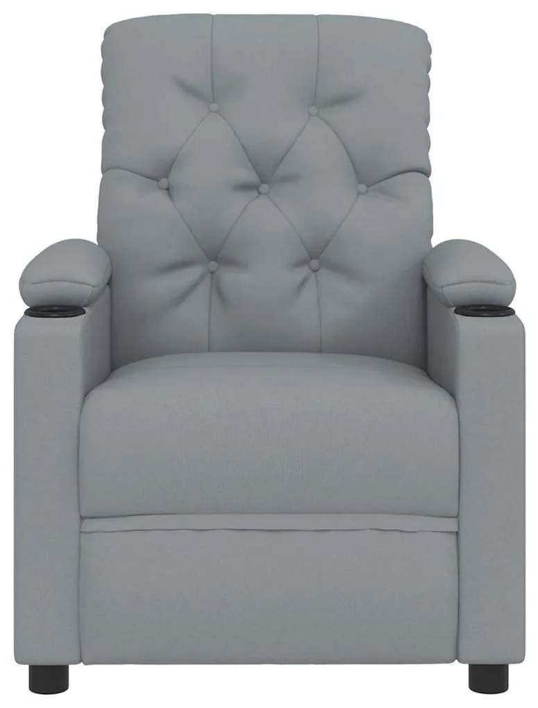 Poltrona de massagens tecido cinzento-claro