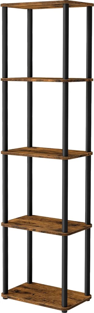 Estante sala 23,8 x 38 x 139 cm com 5 níveis castanha-preto