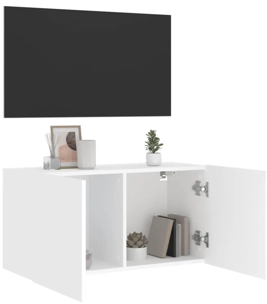 Móvel de parede para TV 80x30x41 cm branco