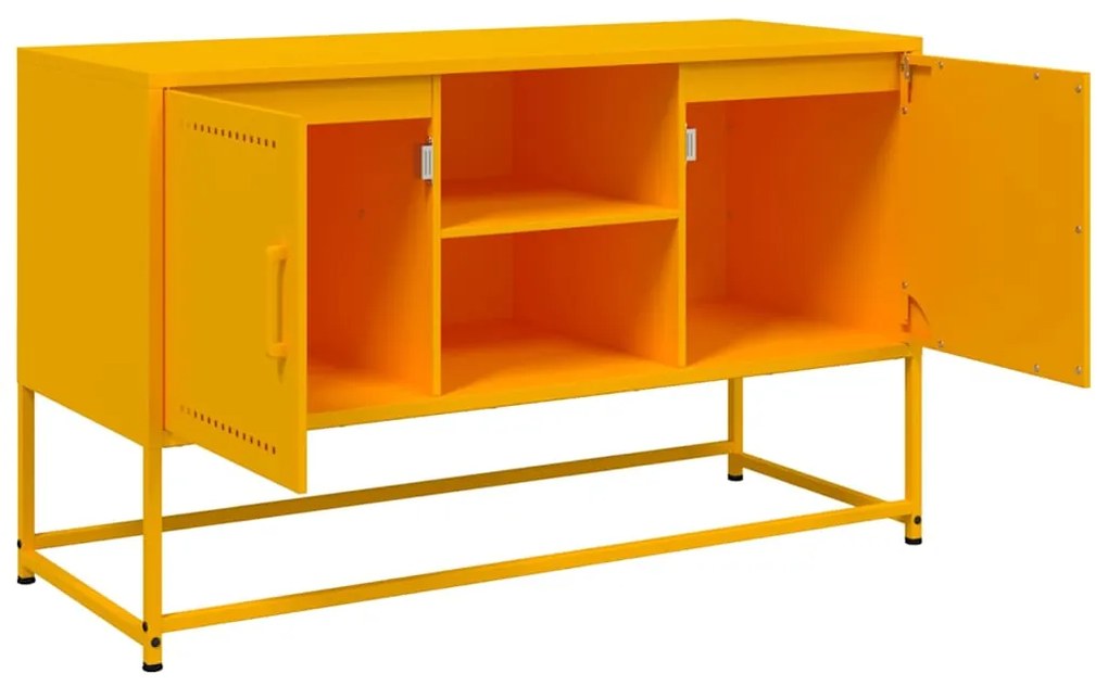 Móvel de TV 100,5x39x60,5 cm aço amarelo mostarda