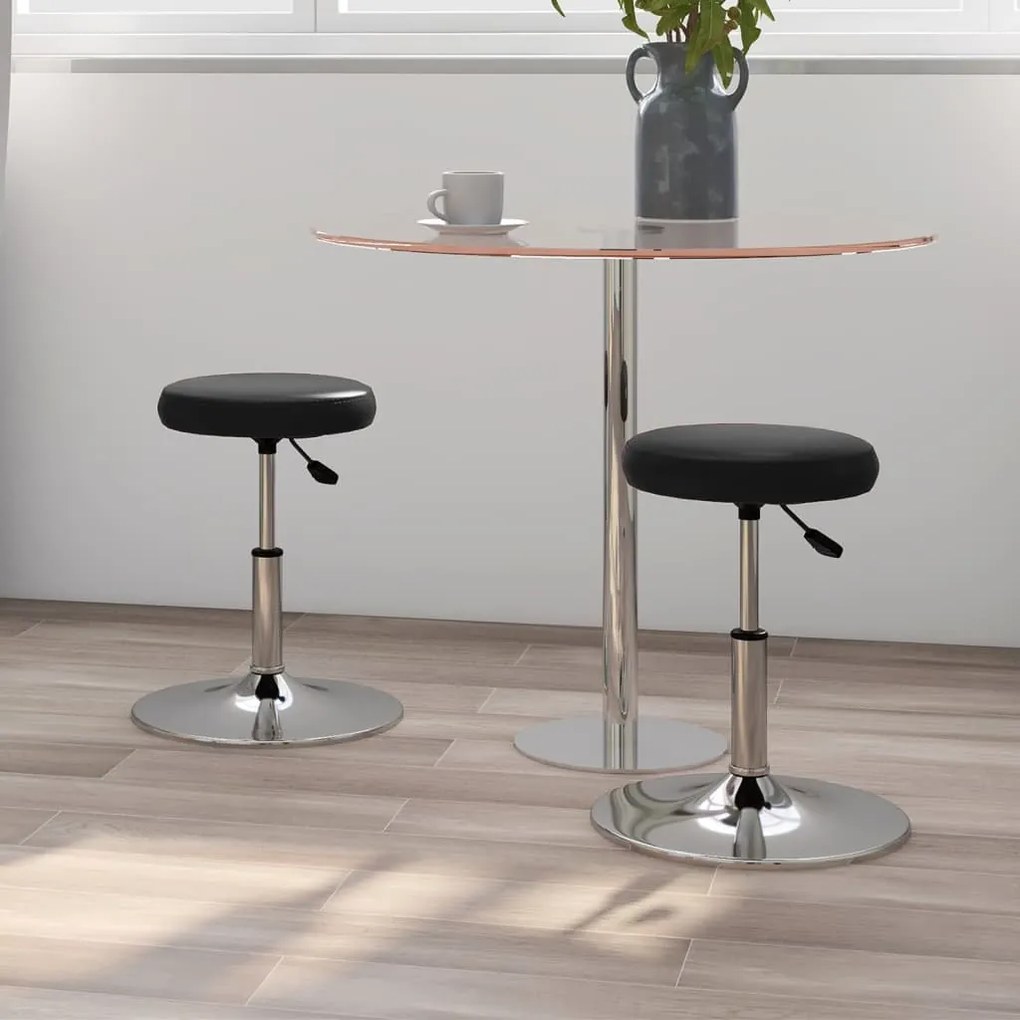 vidaXL Cadeiras de jantar 2 pcs couro artificial preto