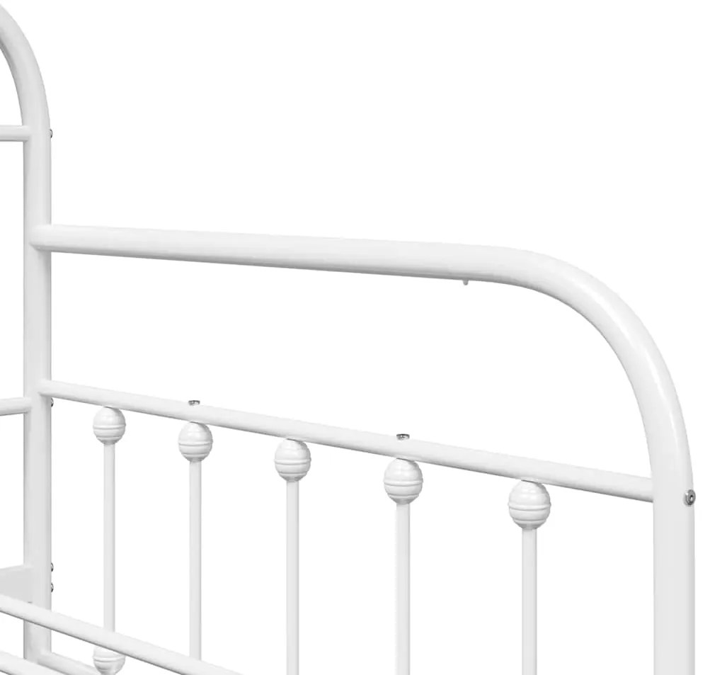 Estrutura de cama vidaXL Branca 90x190 cm Aço