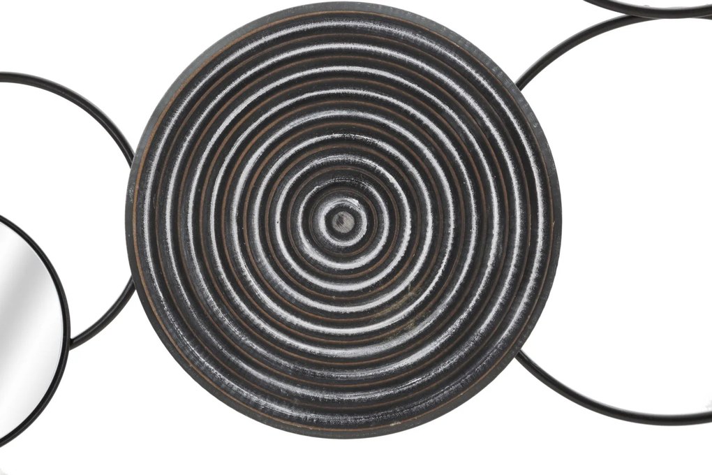 PAINEL DE PAREDE DE FERRO TRIBY CM 106,5X4,5X52 PRETO E CASTANHO