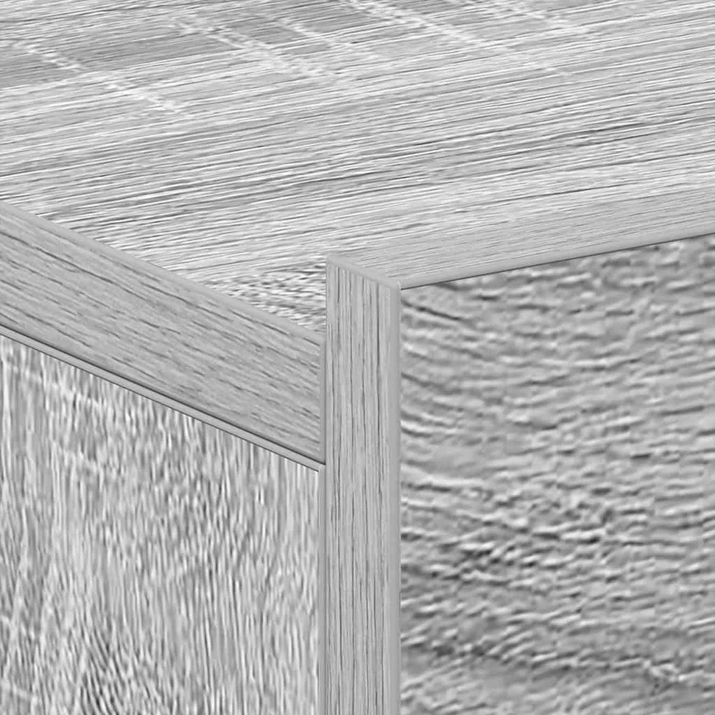 Mesas cabeceira suspensas 40x30x15 cm cor sonoma cinzento