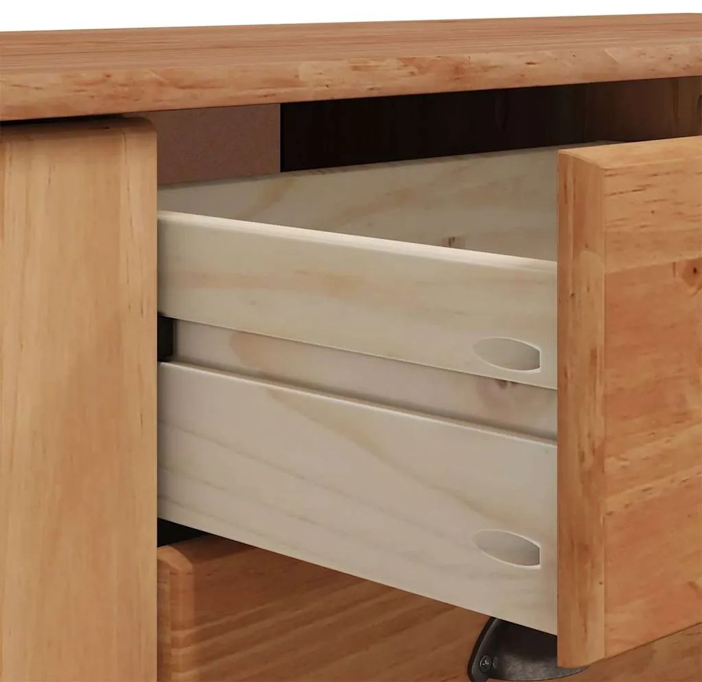 Sideboard 'ASKIM'133,5x40x79 cm Madeira de Pinheiro Sólido