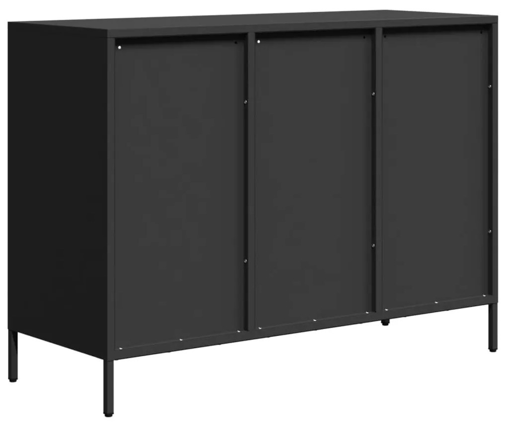 Aparador 101,5x39x73,5 cm aço laminado a frio preto